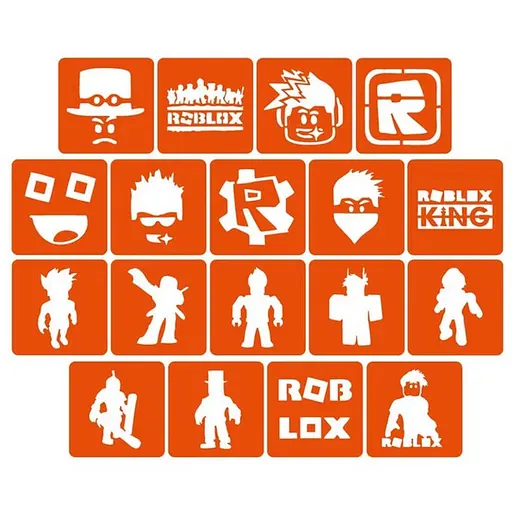 Набір трафаретів для біо-тату Roblox Roblox_5x5_18_1