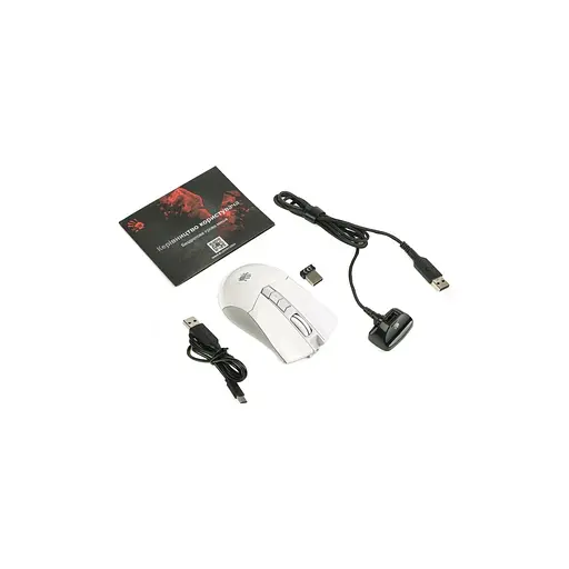 Мышь A4Tech Bloody R90 Plus Wireless Greyish White (4711421001731) - фото 9