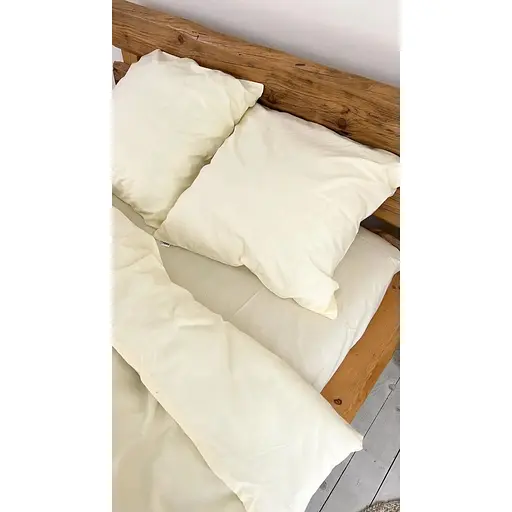 Комплект постільної білизни Євро #Vanilla Cream ванільний крем - фото 7