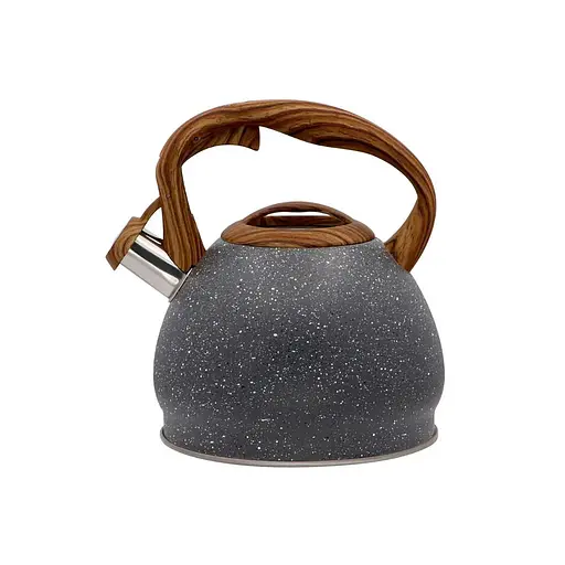 Чайник из нержавеющей стали со свистком и крышкой из бакелита 3 л ZB 16/3, Zauberg Черный 87744 - фото 1