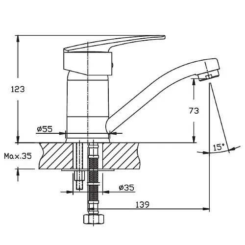 Змішувач для кухні Haiba AGAT 004 HB0005 - фото 2