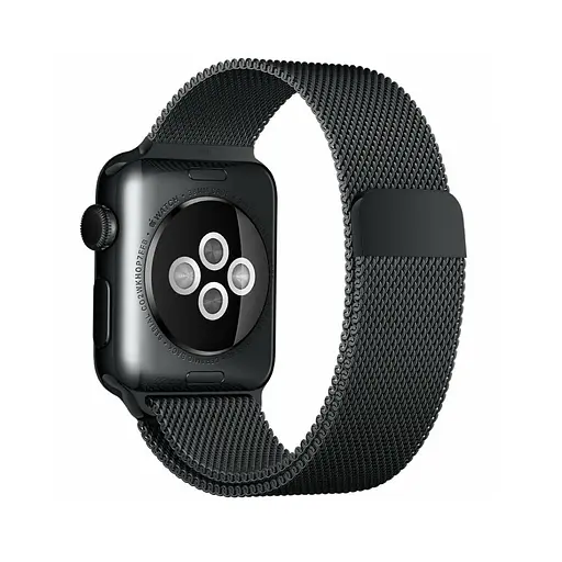 Ремінець Creasted для годинника Milanese loop steel bracelet Apple watch, 42 44 мм Black - фото 2