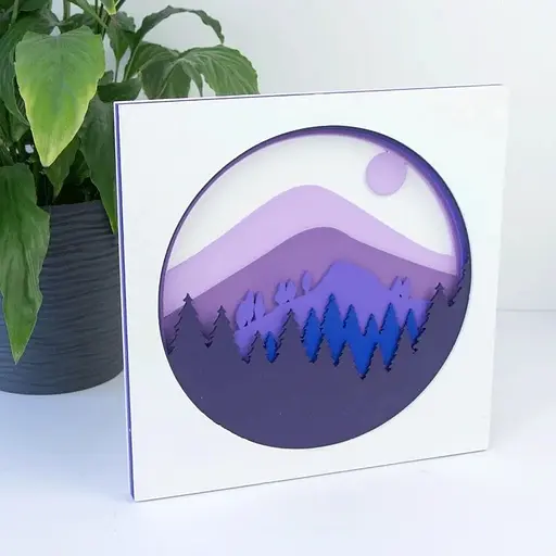 Набір картина 3D Rosa Talent Пейзаж Гори 3 ДВП ґрунтоване 7 шарів 30х30 см - фото 3