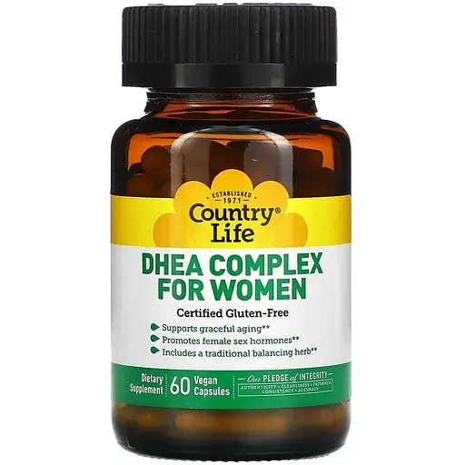 Набор: комплекс витаминов для женщин Country Life DHEA 60 капсул + мультивитамины для мужчин Country Life Core Daily 1 60 таблеток - фото 2