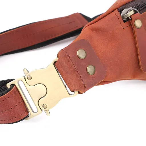 Чоловіча практична бананка із натуральної вінтажної шкіри SHVIGEL 29х11х4,5 см sum0027469 - фото 5