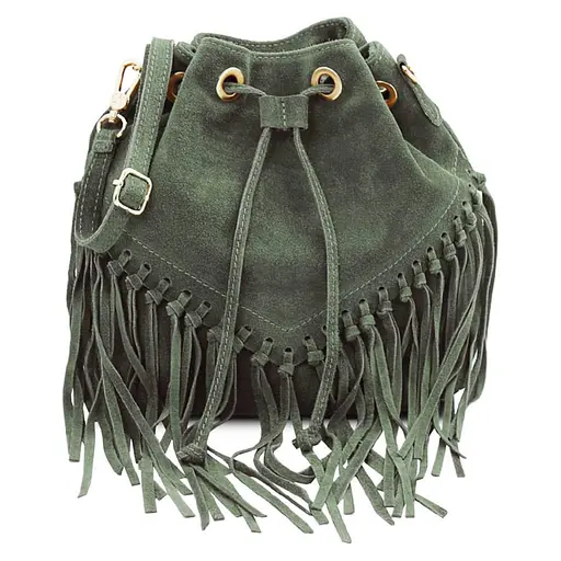 Женская замшевая сумка на плечо Firenze 25х26х13 см sum0028554 - фото 7