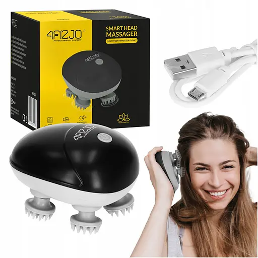 Электрический массажер для головы 4FIZJO Smart Head Massager 4FJ0620 Black (P-5907739319517) - фото 1