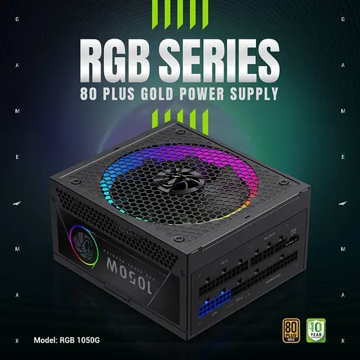 Блок живлення GameMax RGB 1050G 1050W 80+ Gold (RGB 1050G) - фото 5