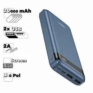 Зовнішній акумулятор Remax RPP-259 20000 mAh (74 WH) синій - фото 4
