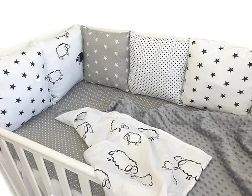 Дитячий набір Moontime у ліжечко "Зірочки чорні" - фото 2