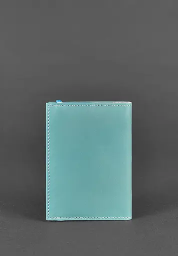 Шкіряна обкладинка для паспорта 1.0 бірюзова - фото 5