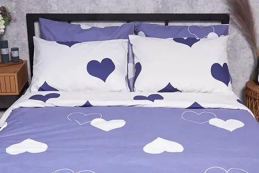 Комплект постельного белья Moon&Star Бязь Gold Люкс Royal Blue семейный 143х210х2 наволочки 2х70х70 - фото 2