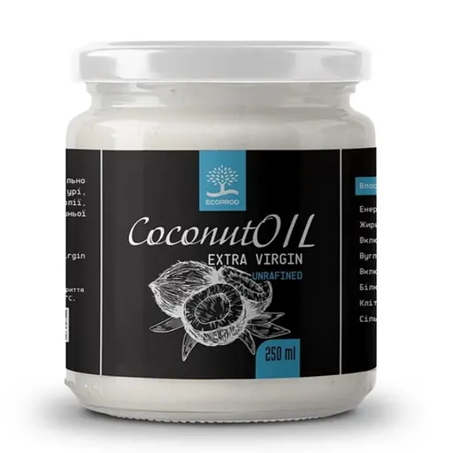 Кокосова олія ECOPROD нерафінована 250 ml - фото 1
