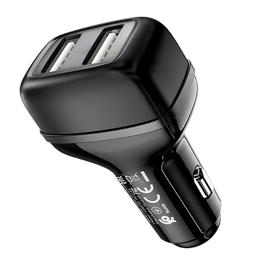 АЗУ Hoco Z36 Leader 2.4A (2USB-A) Черный - фото 4