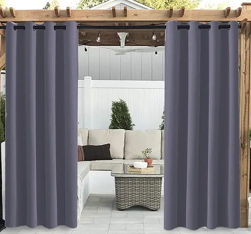 Штора уличная водонепроницаемая для беседки (2 х 1.45 м) Серый - фото 2