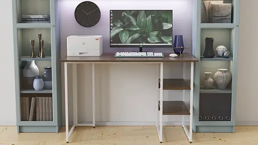 Компьютерный стол Ferrum-decor Кевин 75x120x70 белый ДСП Дуб Сонома Труфель 16мм (FRD-101279)