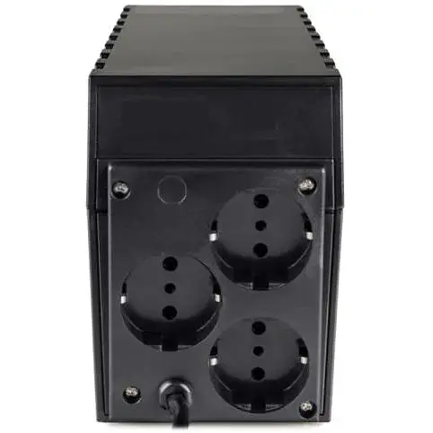 Джерело безперебійного живлення PowerCom RPT-600A Schuko Black, 600 ВА, 360 Вт, лінійно-інтерактивний, AVR, 3 розетки (Schuko), батарея 12В/7 Аг x 1 шт - фото 2