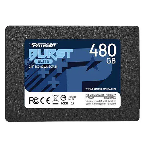 Накопитель SSD Patriot Sata 2.5" 480GB Burst Elite 500 512 (PBE480GS25SSDR) - фото 1