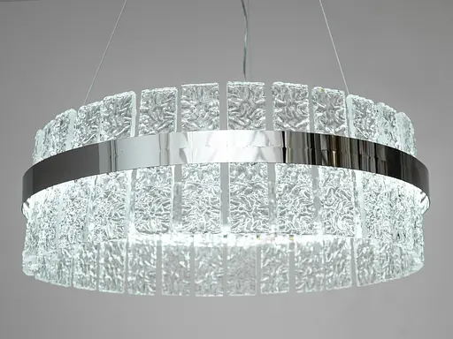 Кругла кришталева світлодіодна люстра для спальні, 66Вт, колір хром - фото 4
