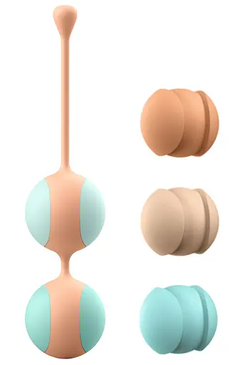 Вагинальные шарики Liebe Pleasure Toys Kewos, 14 см, мятный - фото 4