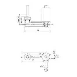 Змішувач для раковини настінний Paffoni Tilt вилив 240 мм chrome TI106CR70, Хром - фото 4