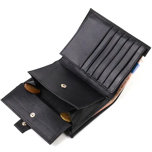 Мужской кожаный кошелек Canpellini 10х13х1.5 см acs0025650 - фото 6