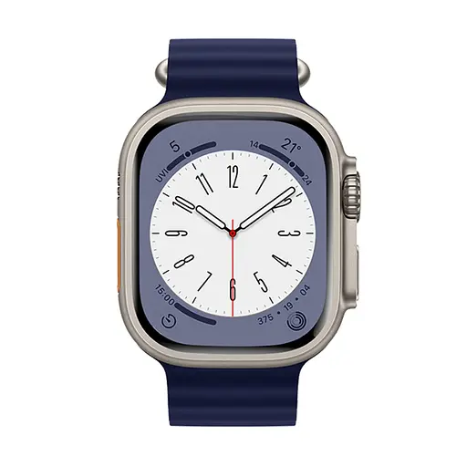 Ремінець силіконовий Hoco iWatch WA12 marine double buckle 42/ 44/ 45/ 49 mm синій - фото 4