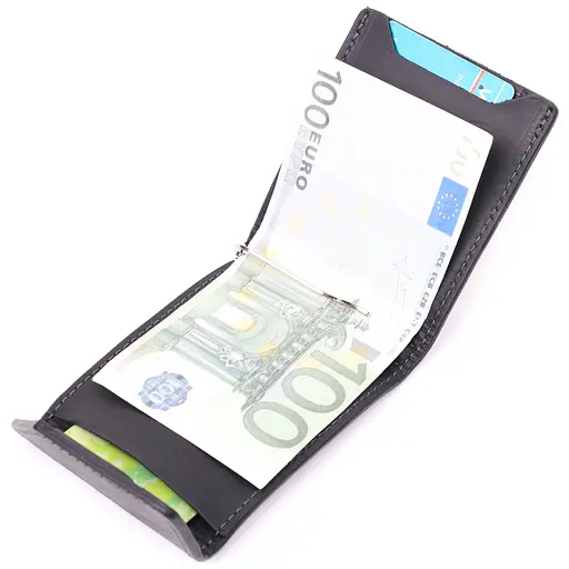 Шкіряний чоловічий гаманець Grande Pelle 10х8х0.5 см acs0026936 - фото 5