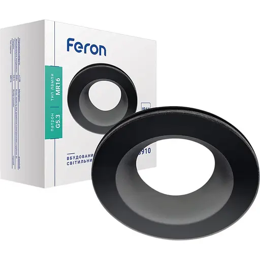 Світильник точковий Feron DL8910 MR16 G5.3 чорний круг (1811)
