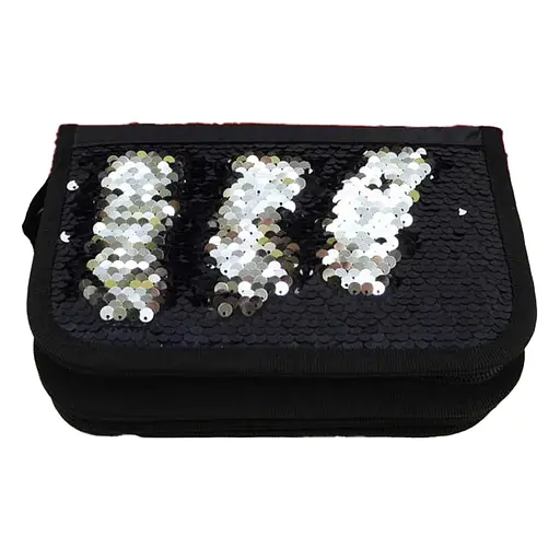 Пенал із паєтками двосторонній, 3 відділення (В асортименті)