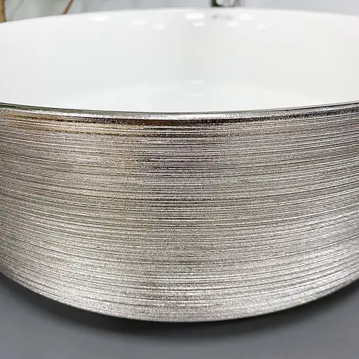 Умывальник VBI Prato silver white накладной VBI-011407, Хром - фото 4