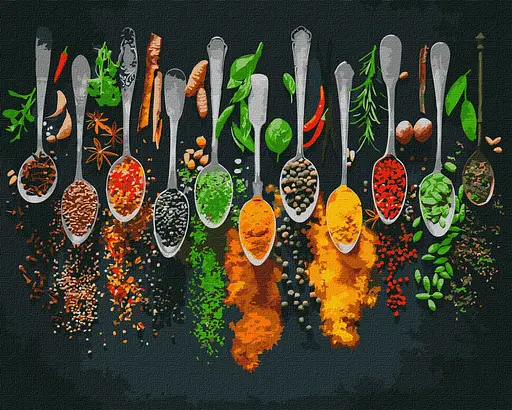 Набор для росписи по номерам Пряности мира, 40x50 см, КНО5673