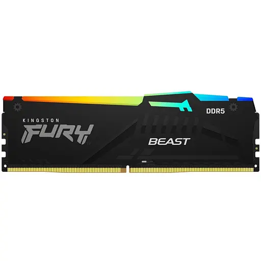 Модуль пам'яті для комп'ютера DDR5 32GB (2x16GB) 5600 MHz FURY Beast RGB Kingston Fury (ex.HyperX) (KF556C40BBAK2-32) - фото 3