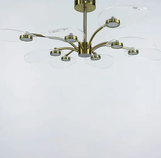 Стельова люстра з пелюстками з прозорого акрилу | Арт. C 11-850 | Line F - фото 2