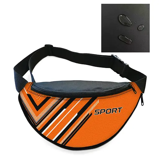 Сумка-бананка Sport мужская/женская спортивная 32×16 см с расширителем поясная сумка или сумка через плечо (3759)