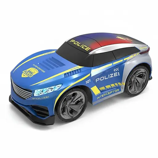 Радиоуправляемая полицейская машина R 252 S, аккумулятор 3.7V, пульт 2.4GHz, резиновые шины, свет, звук, Синяя