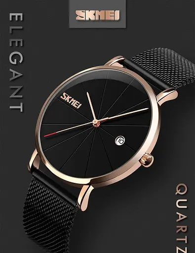 Оригінальний чоловічий годинник Skmei 9183 Tiger Black gold - фото 3