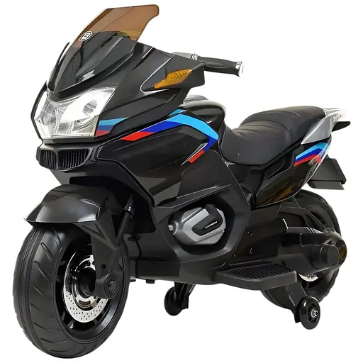 Электромобиль детский Bambi Мотоцикл M 4272EL-2 MP3 TF USB черный