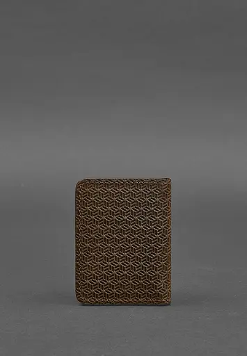 Кожаная обложка для ID-паспорта и водительского заседания 4.0 Карбон темно-коричневый - фото 5