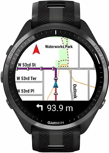 Смарт-часы Garmin Forerunner 965 Carbon Gray Titanium Bezel w. Blk Case and Blk/Powder Gray S. Band (010-02809-00) - фото 3