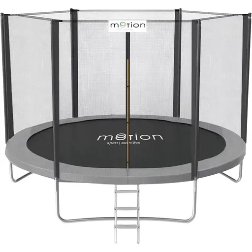 Батут Jumi Motion Sport Line 10ft (305см) з зовнішньою сіткою сірий