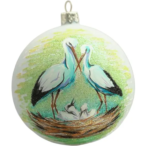 Ялинкова прикраса Санта Шоп Родина лелек скло (4820001112283)