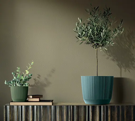 Горшок для растений Prosperplast Ryfo Round - зеленый, 4 л - фото 2