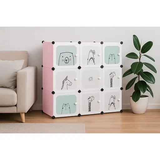 Модульный шкаф-органайзер Leobert Kids для детских игрушек розовый - фото 2