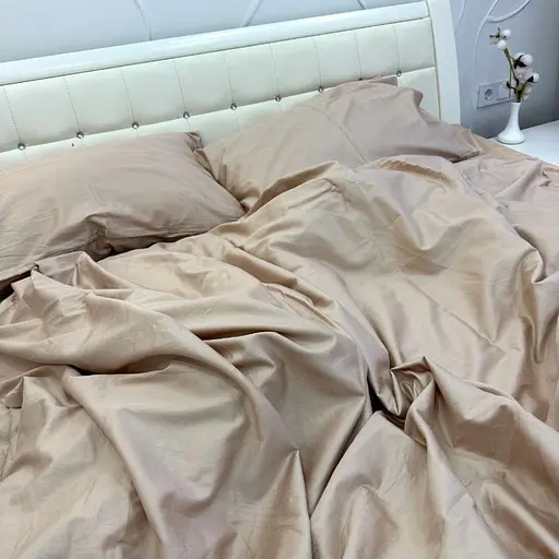 Комплект постельного белья сатин 100% хлопок мокко Morning - двухспальный - фото 3