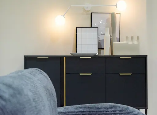 Комод Perfect Home Ларс/Lars 3-дверный с 2 ящиками 3D2S/153 Антрацит (PFH-091021) - фото 12