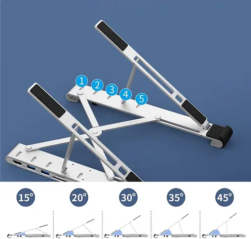 Док-станція для ноутбука Choetech 7-in-1 HUB-M43-SL (90620) - фото 7