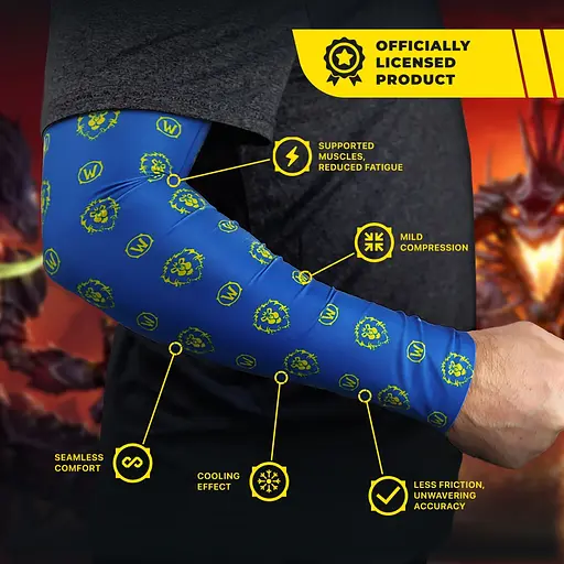 Геймерский рукав World of Warcraft IV Alliance (Варкрафт) бесшовный M Синий - фото 5