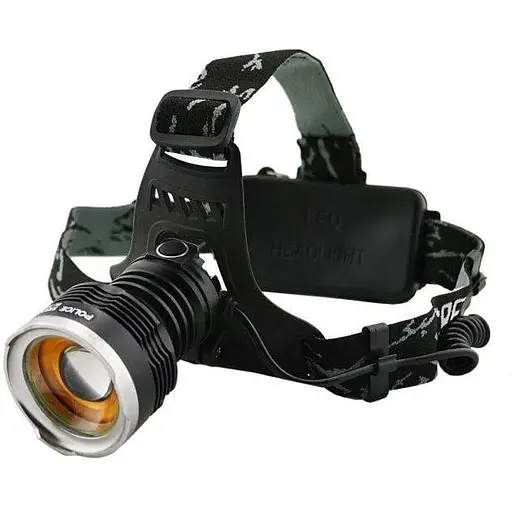 Универсальный налобный LED фонарь на голову для рыбалки Bailong BL T619 аккумуляторный - фото 1