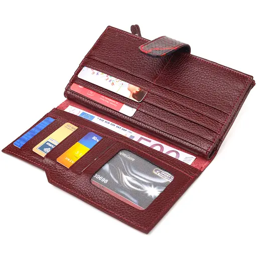 Женский кожаный кошелек Canpellini 10х18.7х2 см acs0025155 - фото 4